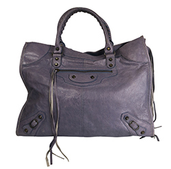 Large City Bag, Leather, Purple, 4093304145F16690, 1*
